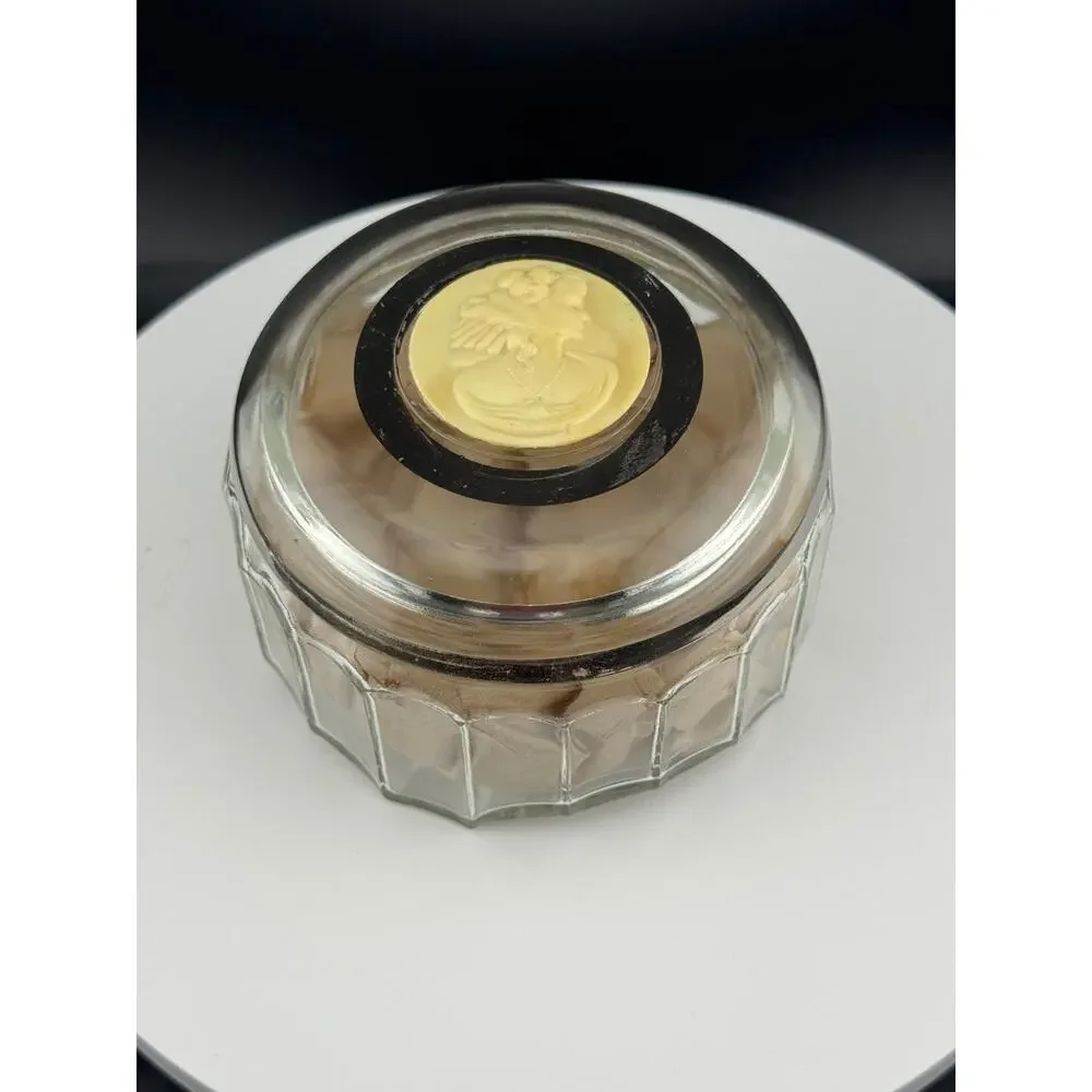 Vintage Celluloid Cameo Dresser Jar